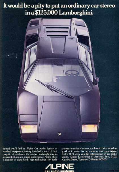 The aggressively proportioned Countach reflected the eighties' power-focused concerns