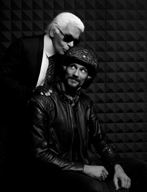 Legendary Karl Lagerfeld and Ruby proprietor Jerome Coste get cosy